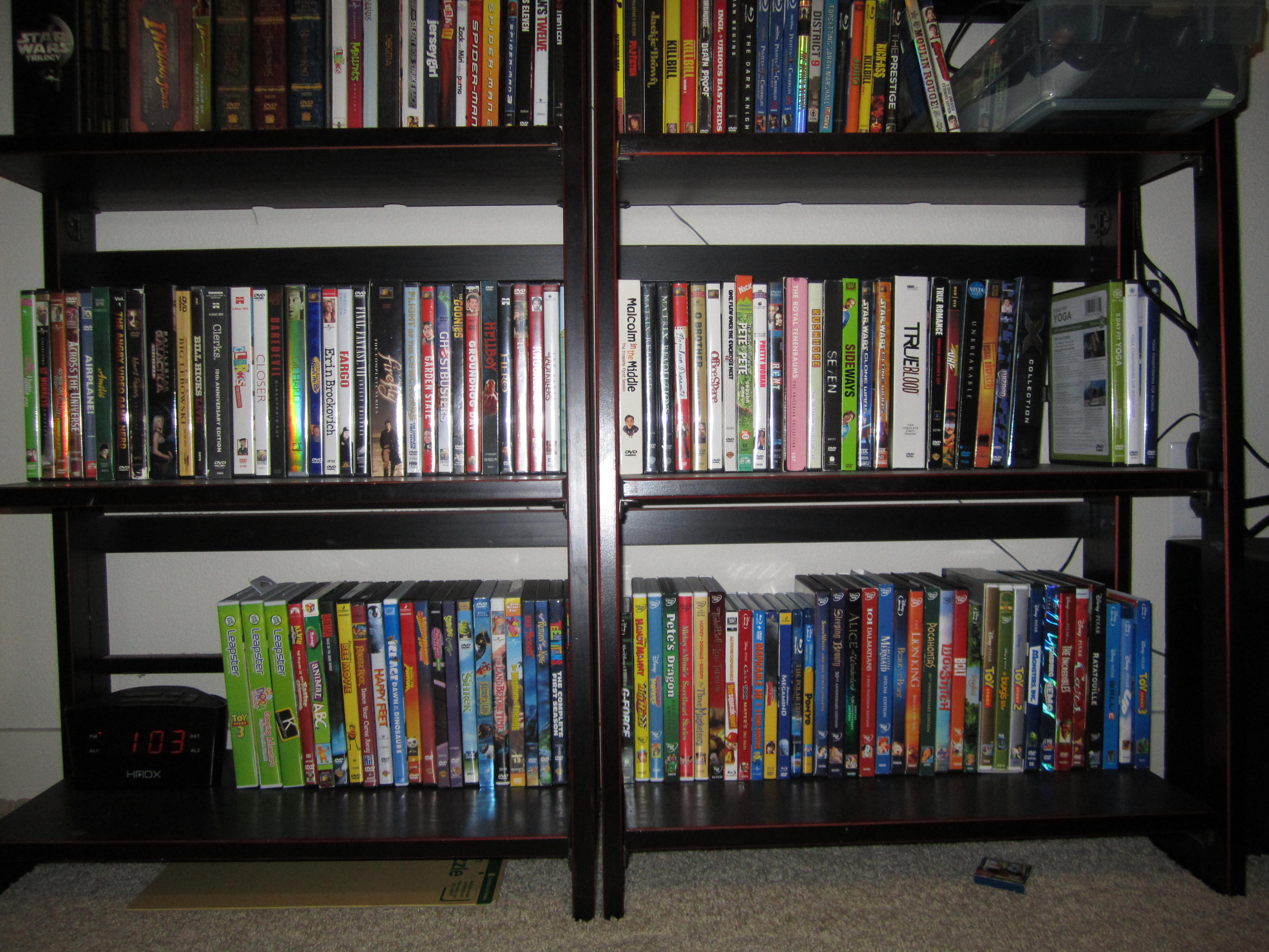 kids dvd shelf
